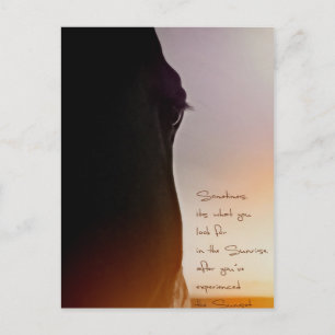 Paardenkunst en inspirerende quote briefkaart