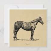  paardenkunst geïllustreerd paardenkunst feestdagenkaart (Achterkant)