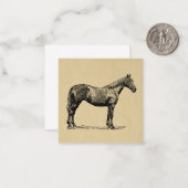  paardenkunst geïllustreerd paardenkunst notitiekaartje (Voorkant / Achterkant in situ)