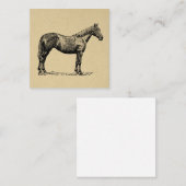  paardenkunst geïllustreerd paardenkunst notitiekaartje (Voorkant / Achterkant)