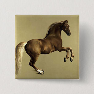 paardenkunst:  Klokje Vierkante Button 5,1 Cm