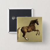  Paardenkunst: Whistlejacket Vierkante Button 5,1 Cm (Voorkant /achterkant)