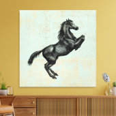  paardenkunstwerk Antiek paardenwerk Canvas Afdruk (Insitu (Woonkamer))