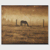 Paardenland Roestland textielontvlechting Cadeaupapier (Vlak)