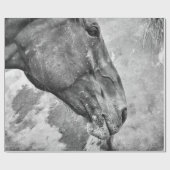 Paardenland Roestzwart en witontkoppeling Cadeaupapier (Vlak)