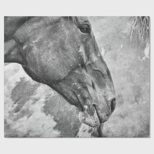 Paardenland Roestzwart en witontkoppeling Cadeaupapier (Vlak)