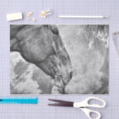 Paardenland Roestzwart en witontkoppeling Tissuepapier (Craft)