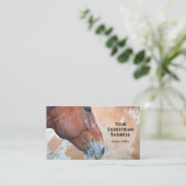 Paardenland Rustic Brown Western Visitekaartje (Staand voorkant)