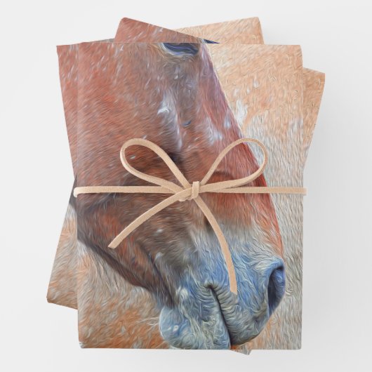 Paardenland Rustic Brown Westerne ontkoppeling Inpakpapier Vel (In situ)