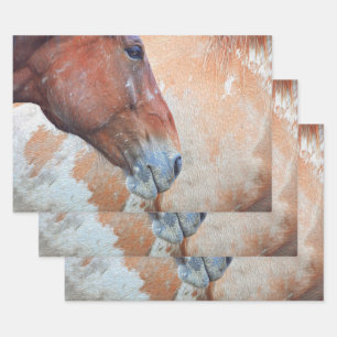 Paardenland Rustic Brown Westerne ontkoppeling Inpakpapier Vel