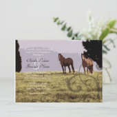 Paardenland Uitnodiging tot bruiloft (Staand voorkant)