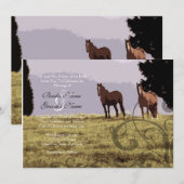 Paardenland Uitnodiging tot bruiloft (Voorkant / Achterkant)