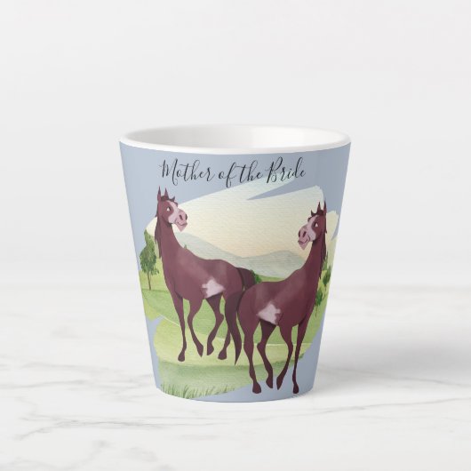 Paardenland Western Rustic Wedding Latte Mok (Voorkant)