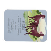 Paardenland Western Rustic Wedding Magneet (Horizontaal)