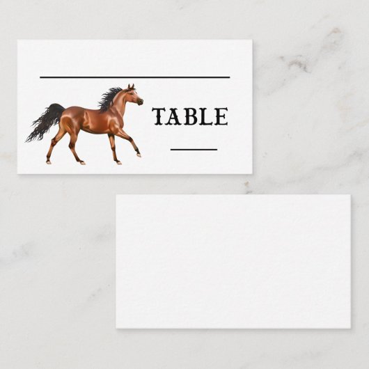 Paardenland Westerne bruiloft Rustic Plaatskaartje (Voorkant / Achterkant)