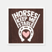 Paardenland Westerse Boerderij Hoefijzer Servet (Voorkant)