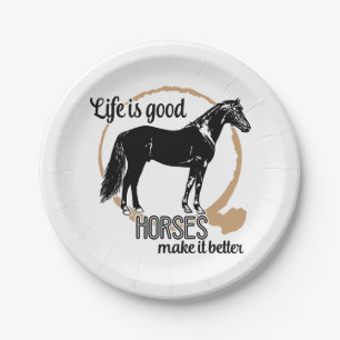 Paardenlandpaarden Westerne cowboy Papieren Bordje