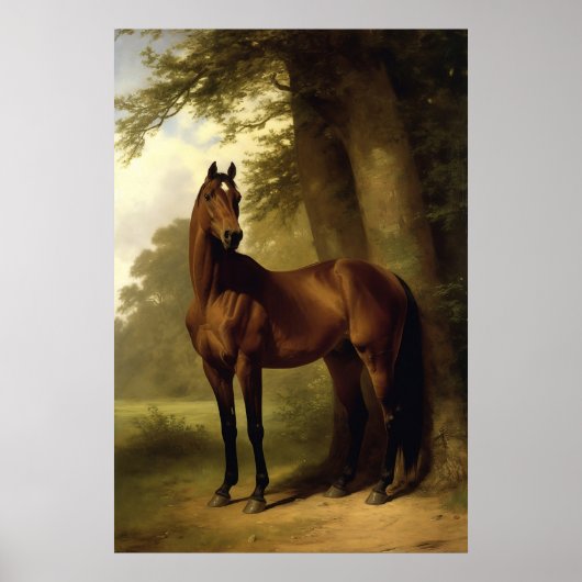  Paardenlandschap Digitale kunst Poster (Voorkant)