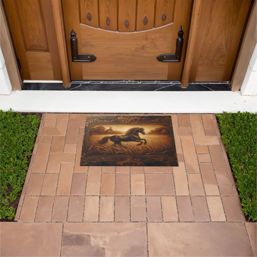 Paardenlederen deurmat (Buiten)