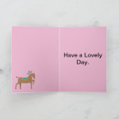 Paardenleefkaart voor schatbare cartoon voor kinde kaart (Binnen)