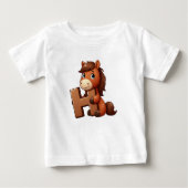 Paardenletter H Baby T-shirt (Voorkant)