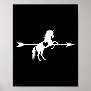 Paardenliefde Cupido Pijl Paard Hart Paarden Lover Poster