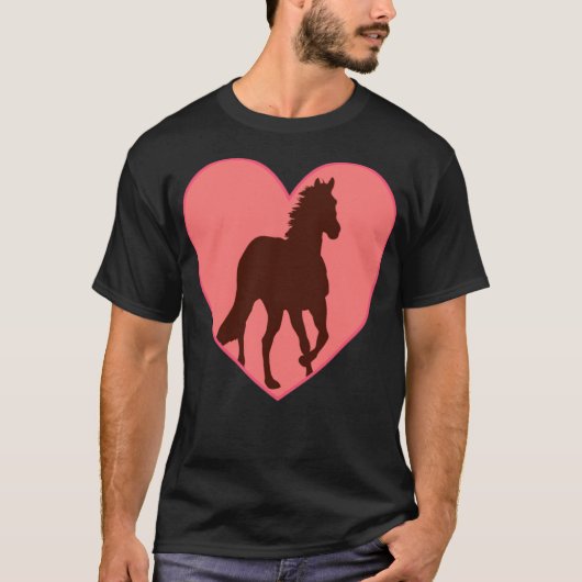 Paardenliefde grappige rodeo t-shirt (Voorkant)