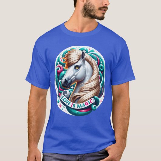 Paardenliefde is een magische jongen t-shirt (Voorkant)