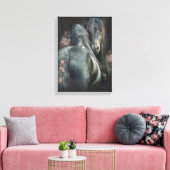 Paardenliefde - omcirkeld Canvas Afdruk (Insitu (Woonkamer))