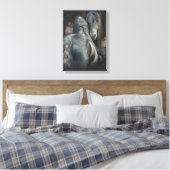 Paardenliefde - omcirkeld Canvas Afdruk (Insitu (Slaapkamer))