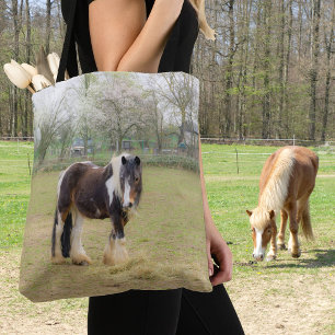 Paardenliefde - schattige tinteling tote bag