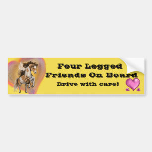 Paardenliefde voor verf, paardenaanhanger bumpersticker