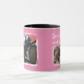 Paardenliefhebber 2 foto wit roze mok (Midden)