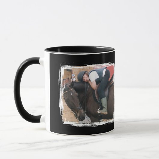 Paardenliefhebber 2 foto wit zwart mok (Links)