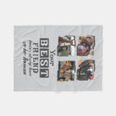 Paardenliefhebber 4 foto beste vriend grijs fleece deken (Voorkant (Horizontaal))