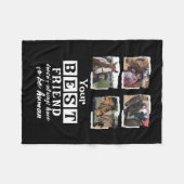 Paardenliefhebber 4 foto beste vriend zwart wit fleece deken (Voorkant (Horizontaal))