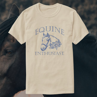 paardenliefhebber | blauw paard t-shirt