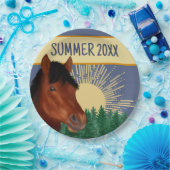 Paardenliefhebber Brown Horse Papieren Bordje (Feest)