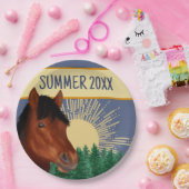 Paardenliefhebber Brown Horse Papieren Bordje (Feest)