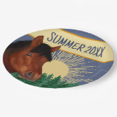 Paardenliefhebber Brown Horse Papieren Bordje (Gekanteld)