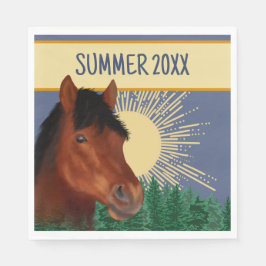 Paardenliefhebber Bruin Paardenpapier Servet