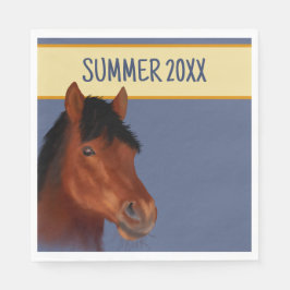 Paardenliefhebber Bruin Paardenpapier Servet