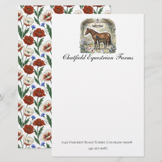 Paardenliefhebber Cadeau Briefpapier   (Voorkant / Achterkant)