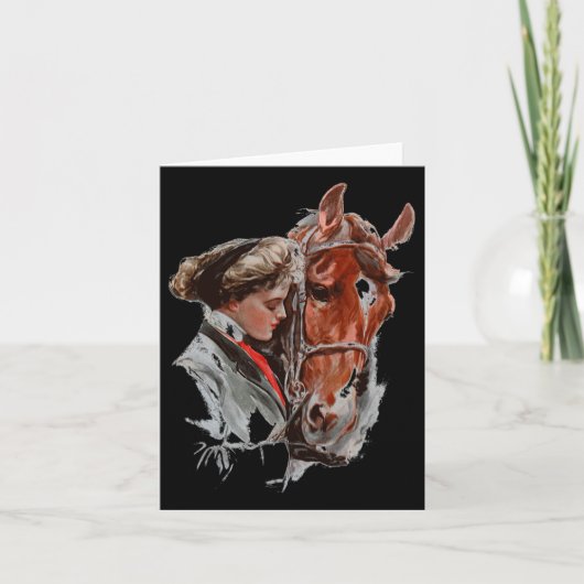 Paardenliefhebber cadeau voor meisjes vrouwen die  kaart (Voorkant)