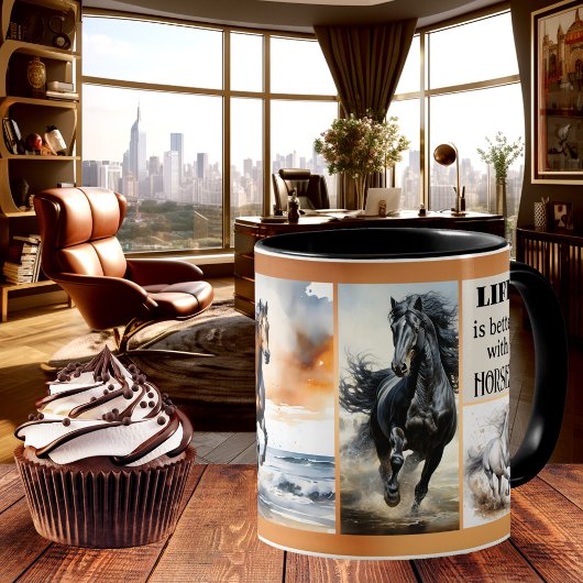 Paardenliefhebber Custom Photo Coffee Mok