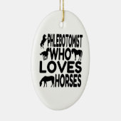 Paardenliefhebber Flebotomist Keramisch Ornament (Rechts)