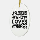Paardenliefhebber Flebotomist Keramisch Ornament (Links)