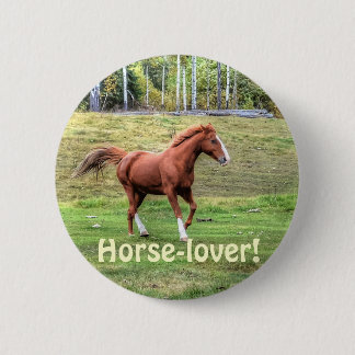 Paardenliefhebber Foto van een BC Ranch Ronde Button 5,7 Cm