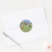 Paardenliefhebber Foto van een BC Ranch Ronde Sticker (Envelop)