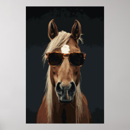 Paardenliefhebber Funny Selfie Fotografisch Kunst  Poster